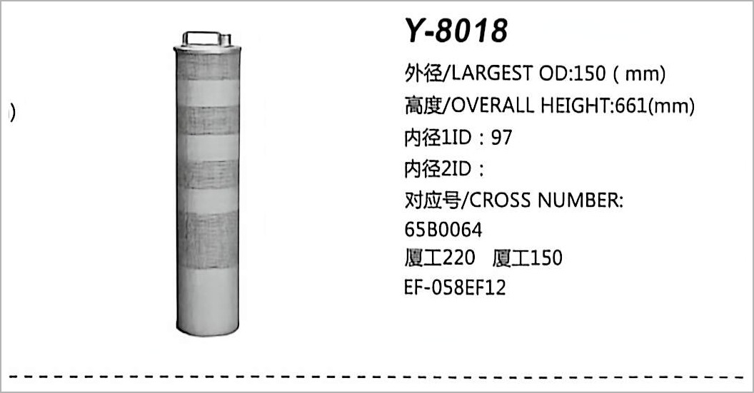 Hydraulic Oil Filter Y-8018