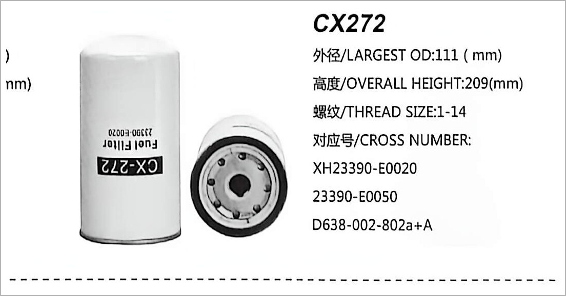 Filter Bahan Bakar Diesel CX272