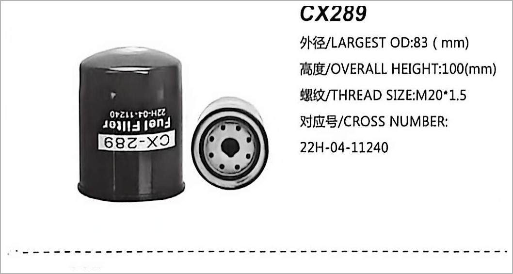 Filter Bahan Bakar Diesel CX289