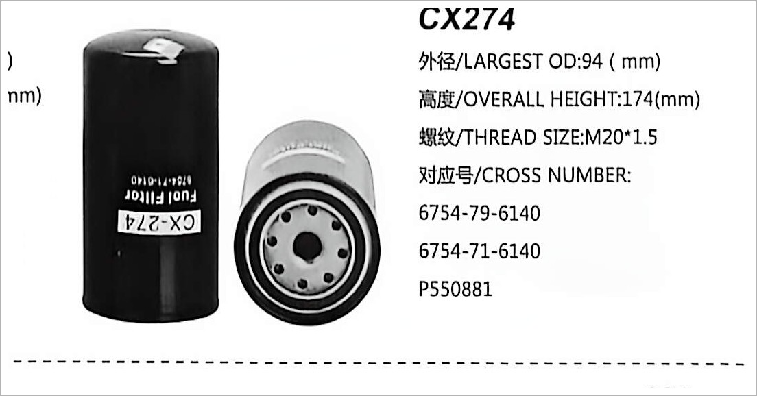 Filtro de Combustível Diesel CX274