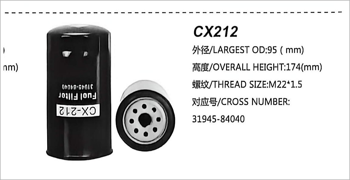Filter Bahan Bakar Diesel CX212