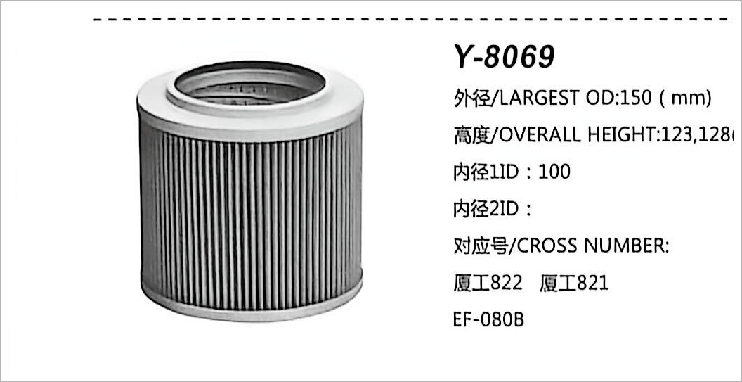Filtro de Óleo Hidráulico Y-8069