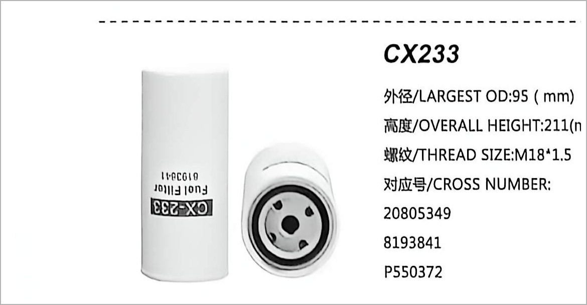 Filtro de Combustível Diesel CX233