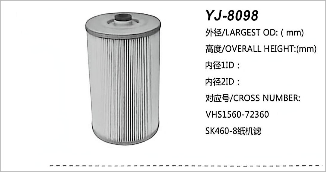Hydraulic Oil Filter YJ-8098